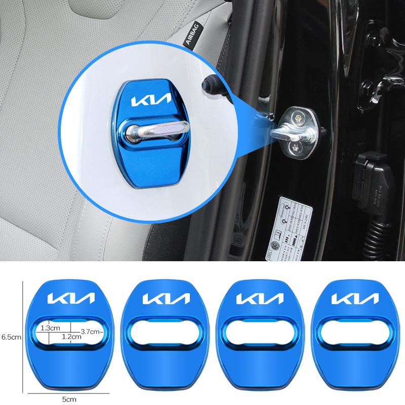 AAOB1 Car Door Buckle Protective Cover Titanium Alloy Protection Cap For KIA K5 K9 Sorento Ceed Sportage Carnival Stinger Forte Niro