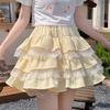 Japanese Lace Patchwork Cake Mini Short Skirt for Women Spring Summer Lolita Pleated Skirt Layered Ruffle Skirts