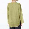 Women's Casual Loose Fashion Long Sleeve Cotton Linen Solid Color Retro V-neck Pullover Shirt