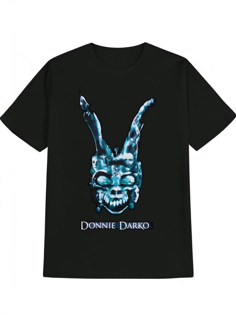 Хлопковая футболка с принтом Donnie Darko 2026 Весна/Лето Мужская/Женская Повседневная с круглым вырезом Летняя футболка для фанатов Поп-культуры Повседневная W...