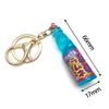 1 Piece Cute Creative Miniature Soda Drink Charm Mini Dollhouse Ornament Simulation Japanese Marbles Bobble Soda Keychain