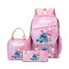 Новый рюкзак Stitch для школьников, к началу учебного года, легкий, снижающий нагрузку, рюкзак большой вместимости для мальчиков и девочек 1-6 классов
