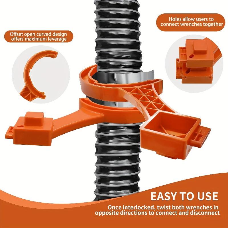 Ключ, универсальный инструмент для фитингов сливного шланга RV, подходит для большинства 3-дюймовых и 4-дюймовых заглушек слива RV с наружной/внутренней резьбой