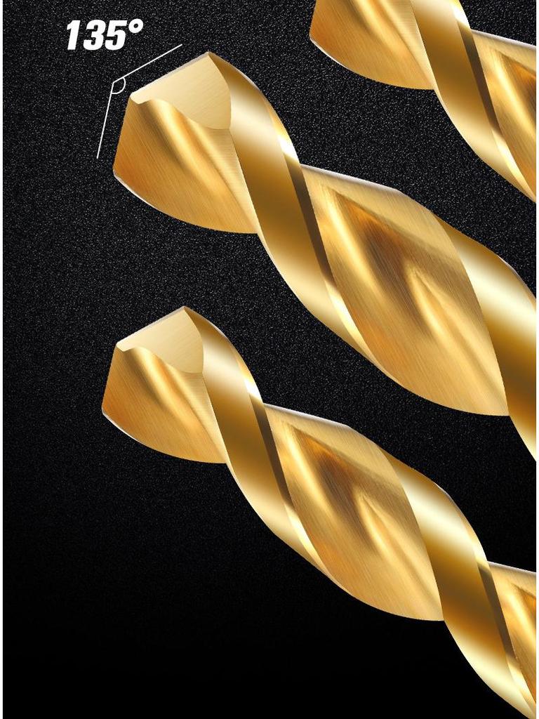 Сверло Tiangong M42 с титановым покрытием из кобальта для твердых металлов и нержавеющей стали