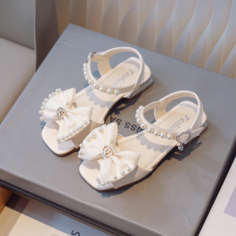 2024 Лето Новые Детские Туфли Повседневные Мягкие Подошвы Открытые Носки Сандалии Дизайнерские Платья Принцессы Туфли Детская Повседневная Обувь Zapatos