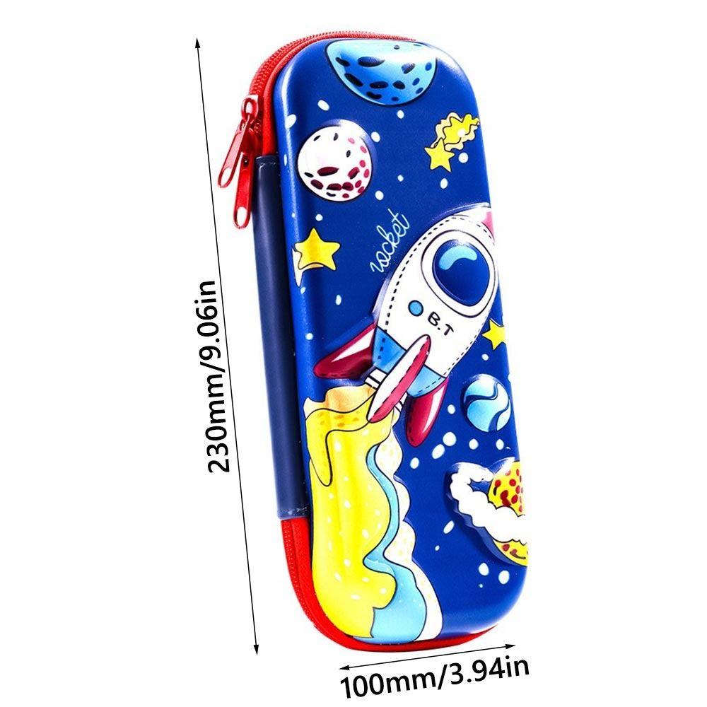 Large Capacity Pencil Case Drop Resistant Capybara/Panda/Astronaut Stationery Box Waterproof Multi-functional