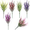 Artificial Flower 1pcs 5-fork Lavender Plastic Artificial Plant Simulated Flower Suitable for DIY Bouquet Home Decor Wedding Decoration
