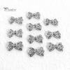10 шт., украшения для ногтей из сплава, полый бант, сверкающий дизайн, маникюр, стразы для очаровательных ногтей