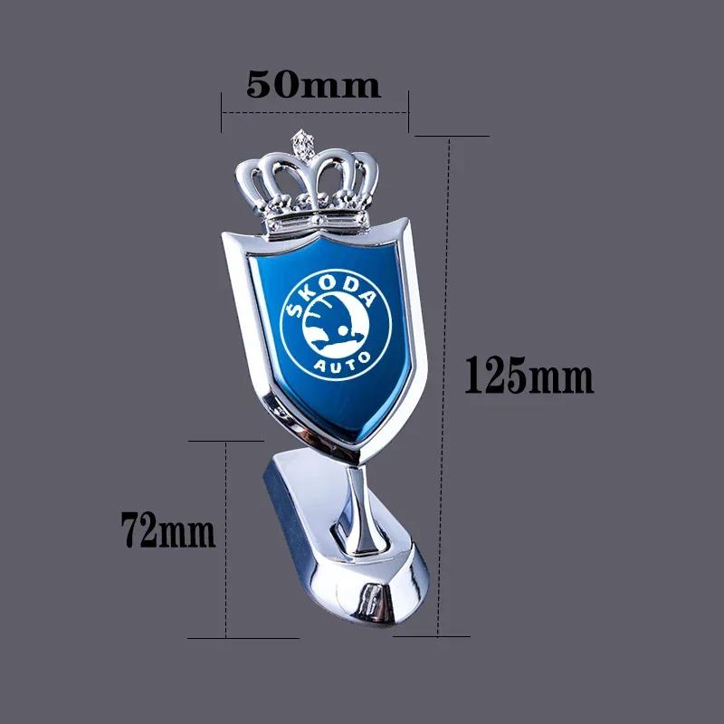 Car Exterior Front Hood Badge Sticker Emblem for Skoda Rapid Vision Roomster Superb 3 Fabia 1 2 Kodiaq Karoq Octavia A7 RS Yeti