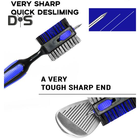 Щетка для чистки клюшек для гольфа Инструмент для чистки клюшек для гольфа с магнитным выдвижным карабином Легкие аксессуары для гольфа для мужчин Спорт на открытом воздухе