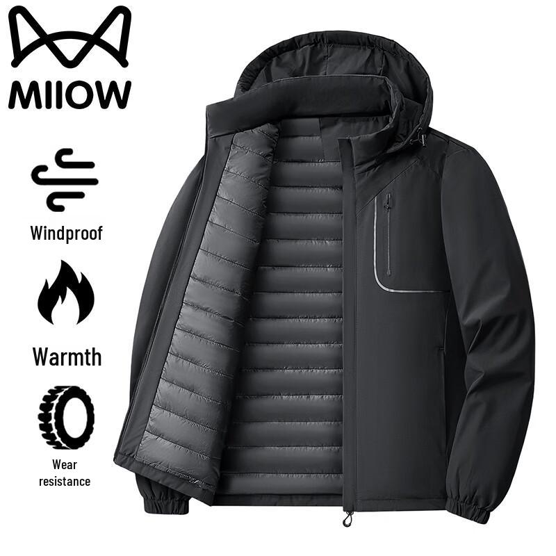 MiiOW Men's Winter Windproof Padded Outdoor Jacket