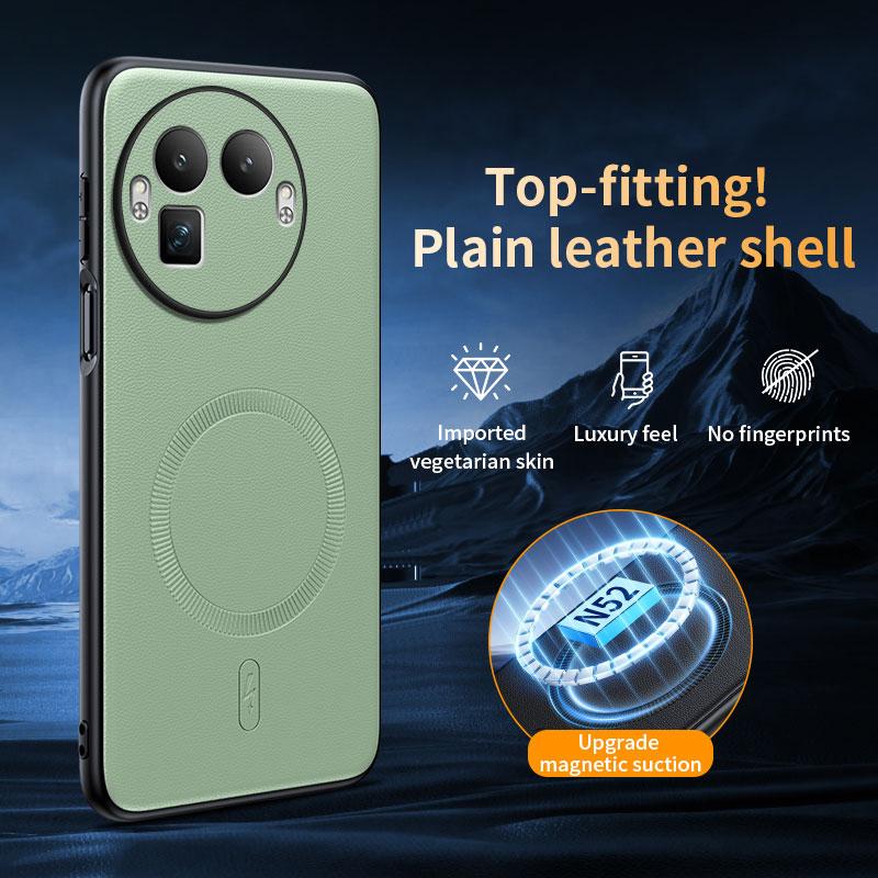 Чехол для Realme GT8 Pro Магнитный Для MagSafe Роскошная Силиконовая Задняя Крышка из PU Кожи Для Realmi GT 8 Pro 5G Ударопрочный Бампер