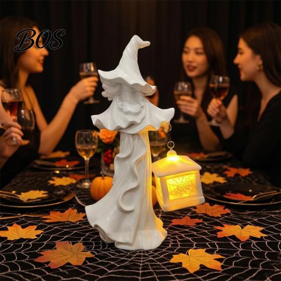 Detailed Halloween Lantern Witch Hanging Ornaments, Hand-Held Spider Web Hollow Lantern, Gothic Texture Theme for Desktop Decoration Dark Decor