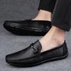 Luxury Brand Genuine Leather Dress Shoes Comfortable Men's Printed ShoesLoafers Shoes Moccasin Casual Shoes Mens Business Shoes
