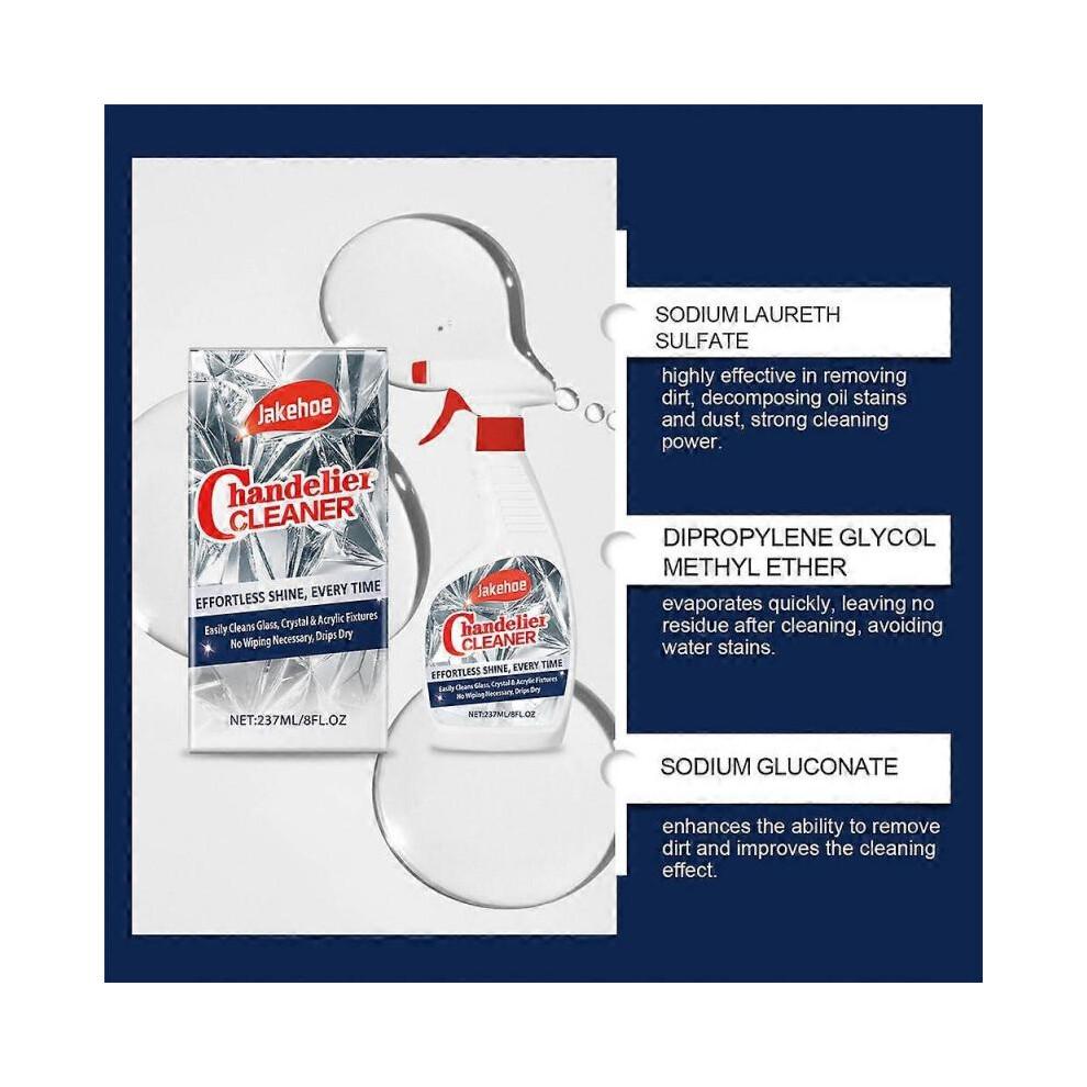 Chandelier Cleaner Drip Dry Spray, No Wipe Dust Remover for Chandelier 237ML