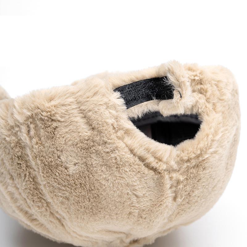 Бейсболка женская осенне-зимняя утепленная кепка для улицы из плотного бархата, однотонная плюшевая кепка