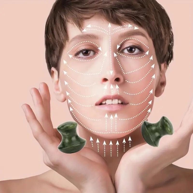 1 шт., натуральный нефритовый грибовидный массажер для лица и спины, массажер для тела, уход за кожей лица, инструмент для женщин, расслабляющий ролик для лица