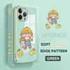 For iPhone 16 15 Max Samsung S24 S23 Plus A15 A35 A53 A73 Xiaomi 11T 12T 13T Redmi 13C Lovely Girl Pattern Full Lens Protect Shockproof Casing