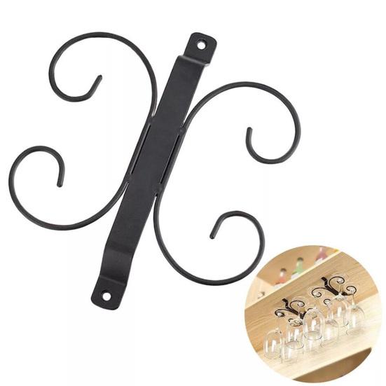 Стойка для бокалов для вина под шкафом, подвесной дизайн, металлическая стойка для бокалов с высококачественным покрытием, украшение для дома
