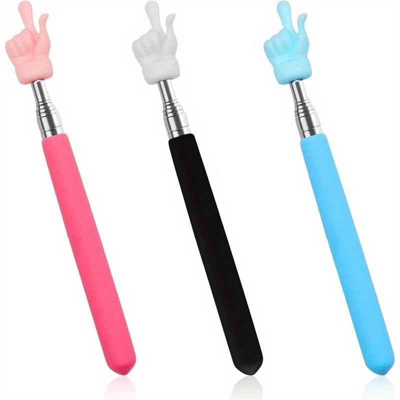 3Pcs Telescopic Teachers Pointer, Extendable Hand Pointer Finger Pointer Stick, Mini Retractable Classroom Pointer