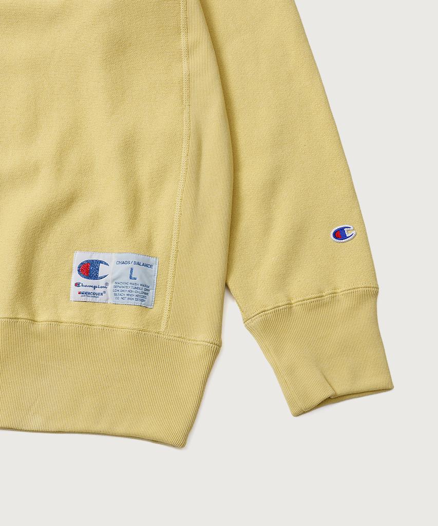 CHAMPION X Undercover Reverse Weave Psycho Sweatshirt Cream Yellow