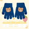 Umeloeo Mittens with Bear Cute and Thick Knit Gloves for Fall and Perfect for Snow Cold and Windproof and Elementary for Boys and Ages Ages Kids'
