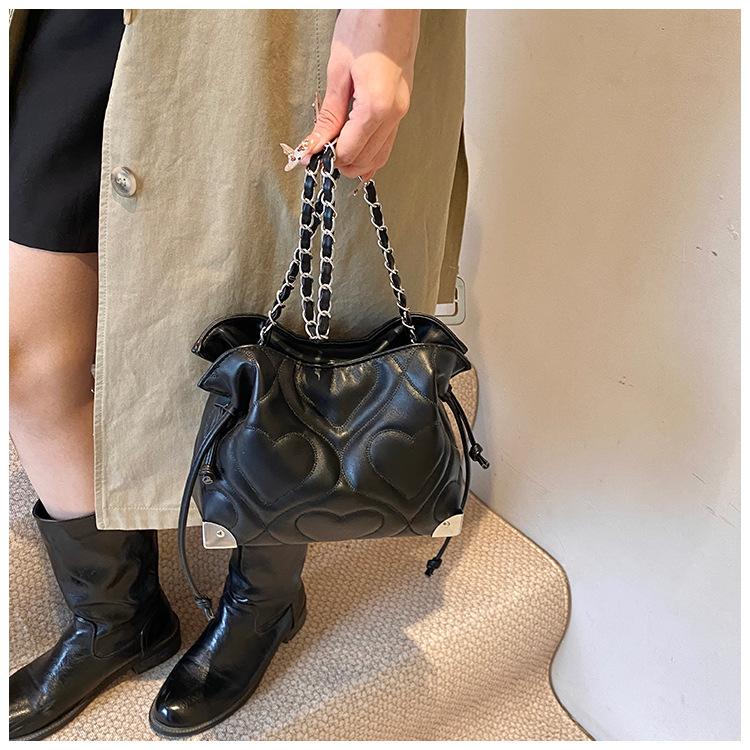 Модная сумка-ведро на осень и зиму, ретро-ромб, простой и нишевый выбор.