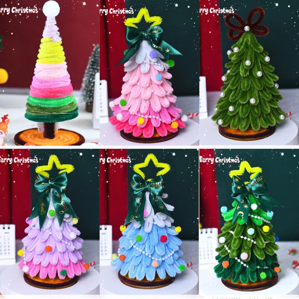 Twisting Rod DIY Christmas Tree for Gift Hand Woven Material Kit Christmas Decoration Small Ornaments Navidad Natal Gift