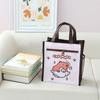 Portable Capybara Handbag Double-layer Cartoon Document Bag Cartoon Capybara Tutoring Bags