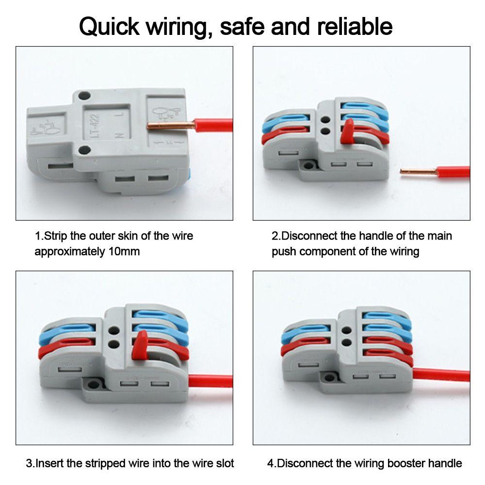 Мини-быстрая клеммная колодка Универсальные компактные клеммные колодки с быстрым разъемом Электрические