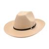 Retro  Sunshade Sunscreen Jazz Hat Simple High-End Feeling Belt Top Hat Fashionable Solid Color Denim Hat
