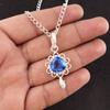 December Natural Tanzanite Best Sisters Gift Pendant Jewelry 925 Sterling Silver PP-4-4