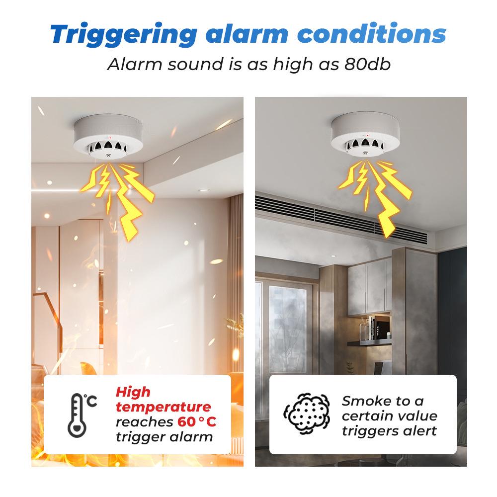 Tuya Smart WiFi Smoke Detector with Temperature and Humidity Sensing