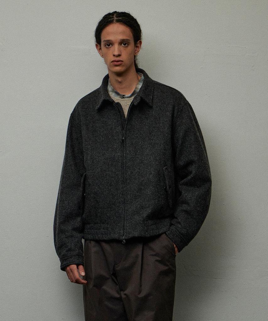 Learve Chinese Birdseye Tweed Wool Blouson