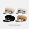 Autumn Winter Wool Leopard Print Flat Cap Women's Warm Hat Captain Cap