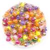 Colorful Mixed Glass Ball Pendants - 10 Pack, 14x24mm DIY Pentagram Jewelry Accessories