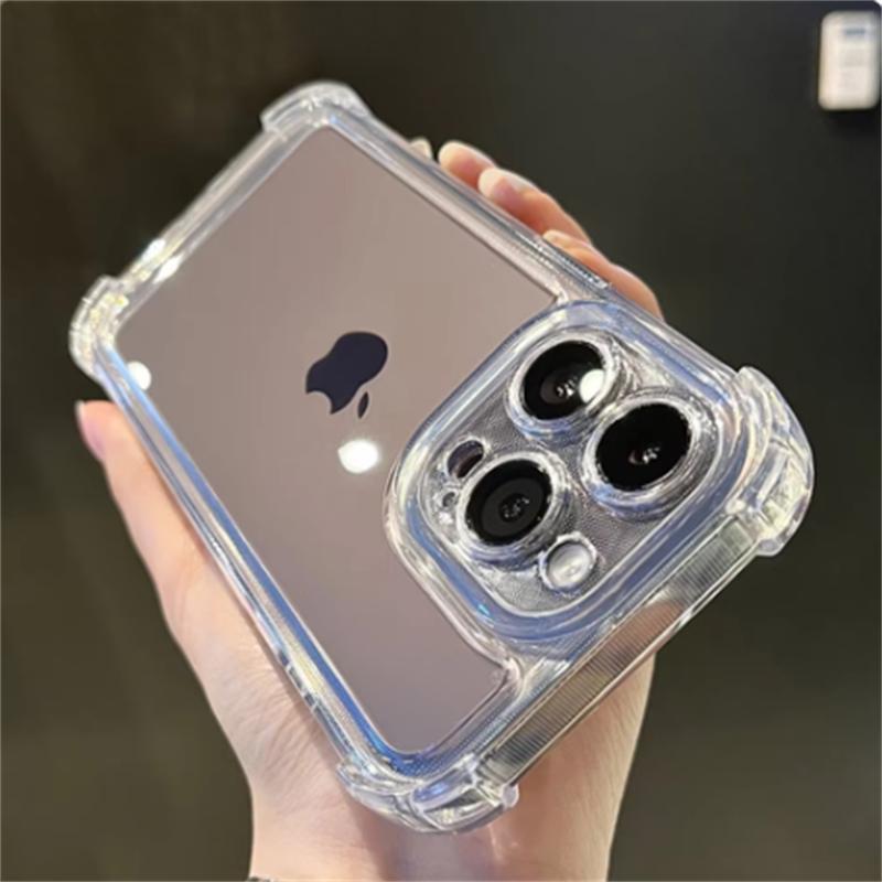 Shockproof Reinforced Corners Clear Acrylic Case For iPhone 16 14 12 13 11 15 Pro Max 7 8 Plus XR XS Protector Hard Back Cover