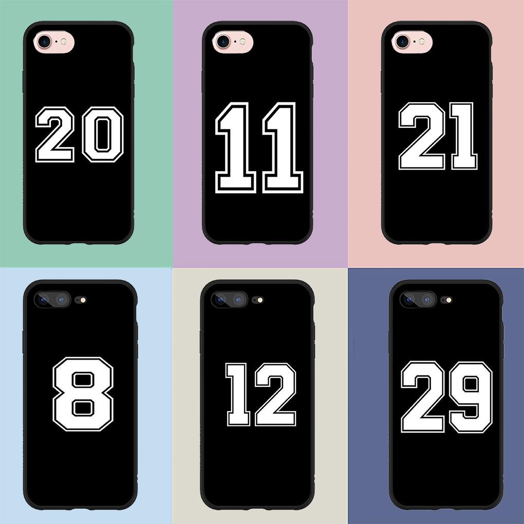Number Football Baseball No 8 22 23 24 10 Cover for Apple iPhone 15 14 Plus 13 12 Mini Pro Max XR + 13Pro 14+ 15+ Case