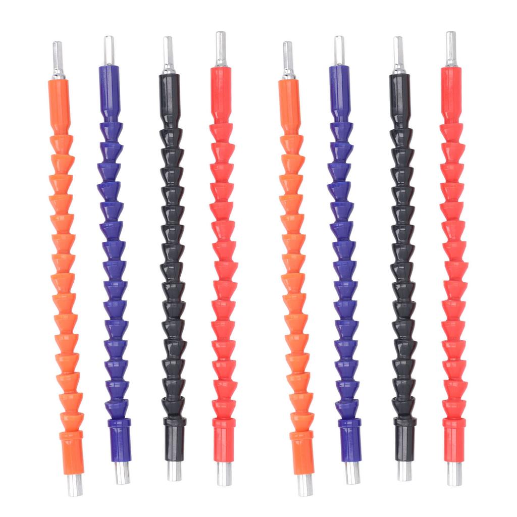 8pcs Flexible Shaft Extension Bits 295mm Bendable Hex Soft Shaft Drill Bit for Computer Chassis