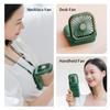 Necklace Fan Mini Wearable Fans Foldable Hanging Fan USB Rechargeable 3 Speed Fan with Phone Holder