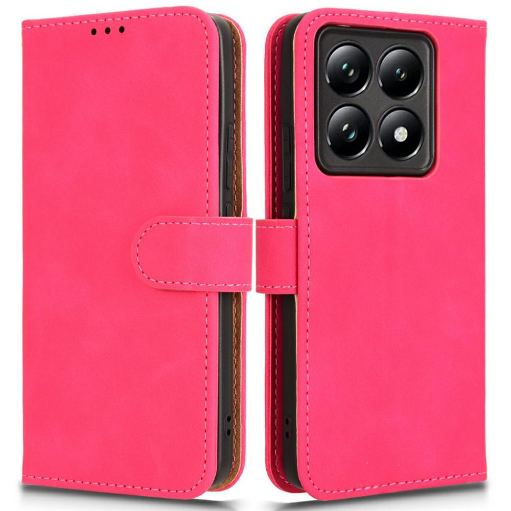 Кожаный чехол для Xiaomi 14T, приятный на ощупь, противоударный, кошелек, откидная крышка для телефона