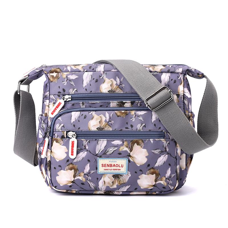 Сумка через плечо из нейлоновой ткани с принтом, легкая сумка через плечо для женщин