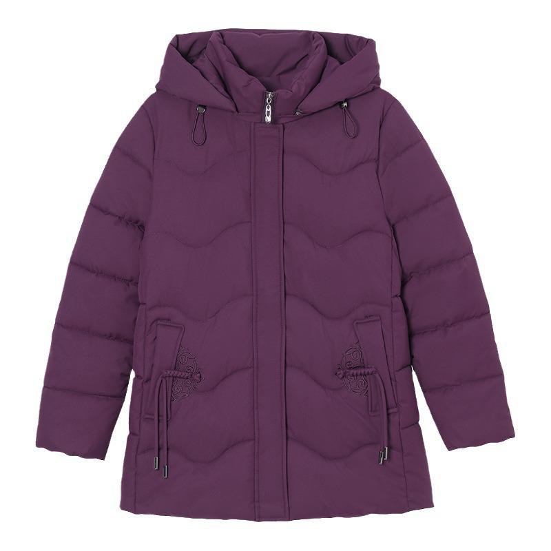 2024 Women's Mid-Length Loose Cotton-Padded Winter Jacket - Plus Size, Fashionable, Thickened Outerwear