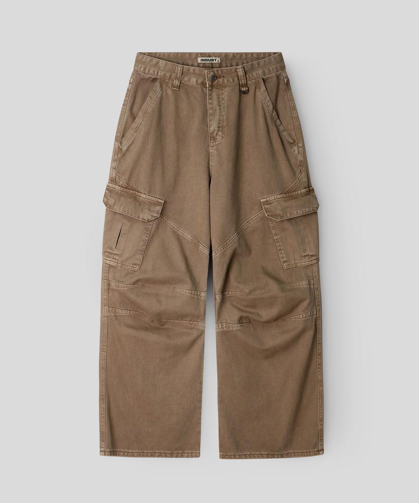 INDUST Pigment Washed Cargo Wide Pants_Charcoal