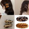 Fashionable Leopard Pattern Hair Clip Strong Grip Plastic Metal Hairpins For Women Teens Daily Use Styling Essentials