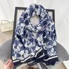 Summer Thin Cotton and Linen Scarf Women's Versatile Temperament Fashion Silk Scarf Travel Sunscreen Scarf Air-conditioned Room Shawl Dual-purpose