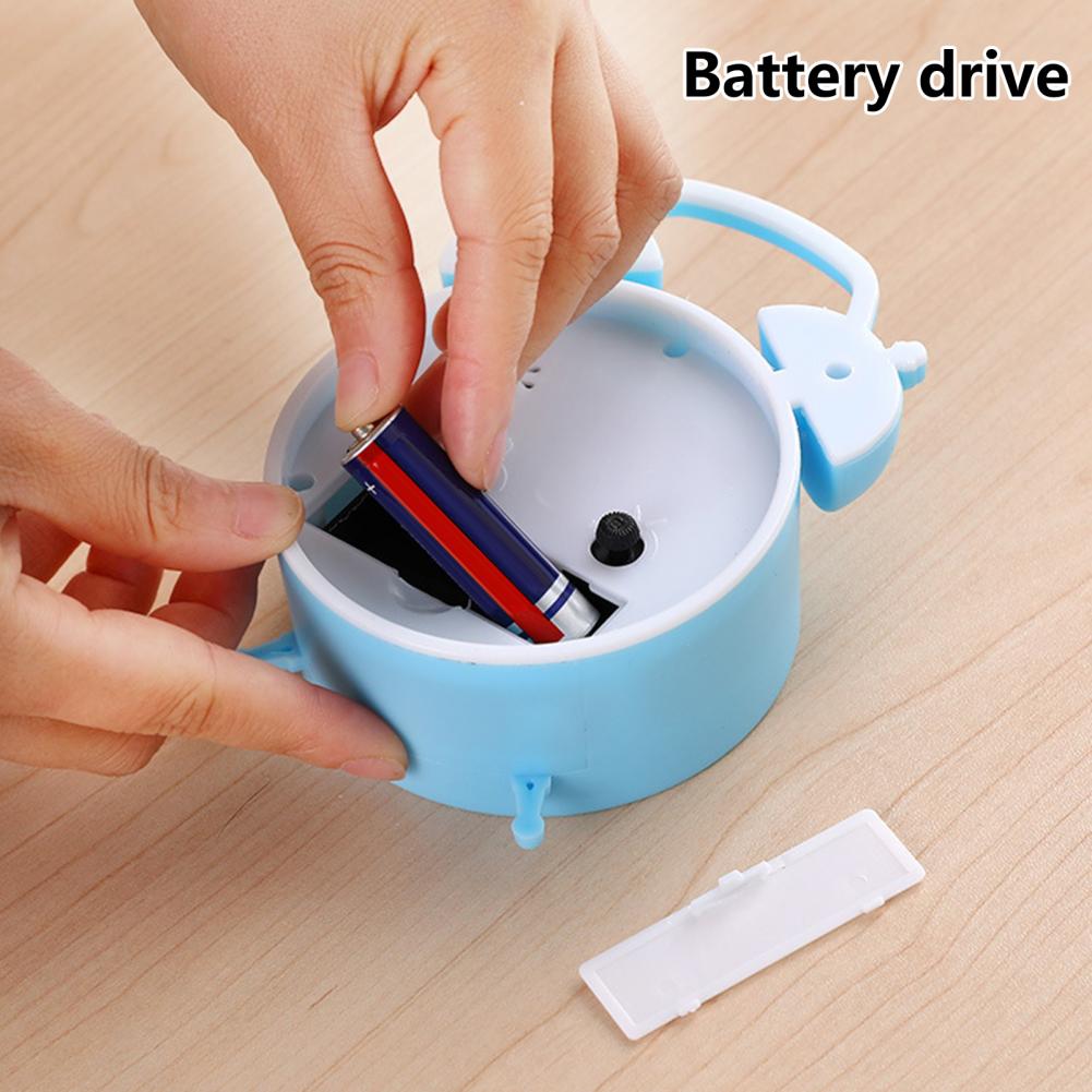 Double Bell Clock Accurate Timekeeping Battery Operated Analog Mini Round Bedside Desk Alarm Clock Cute Kids Gift