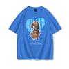 Dachshund Dog With Heart Unisexs Tshirt Harajuku Street Tops Girls Summer Oneck Tops Cute Dog Lover 100 Cotton Tshirt