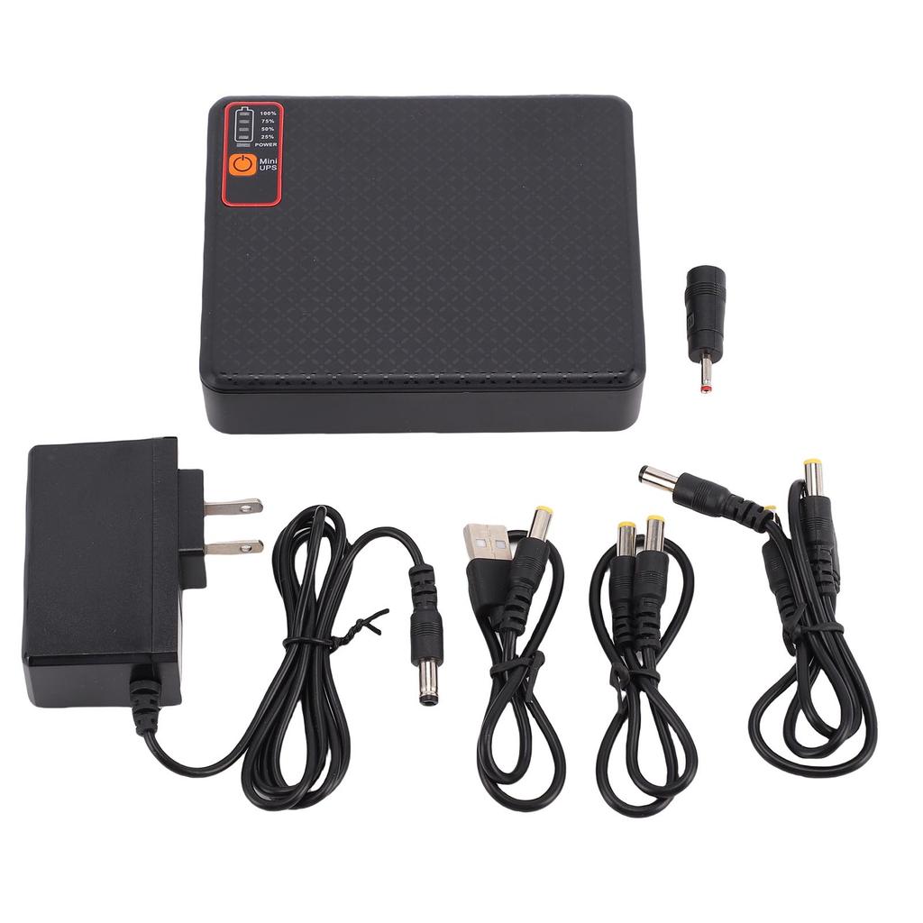 Small UPS 12000mAh 18W 5V Type C and USB Ports 5V 9V 12V DC Port Backup Uninterruptible Power Supply for Router Modem