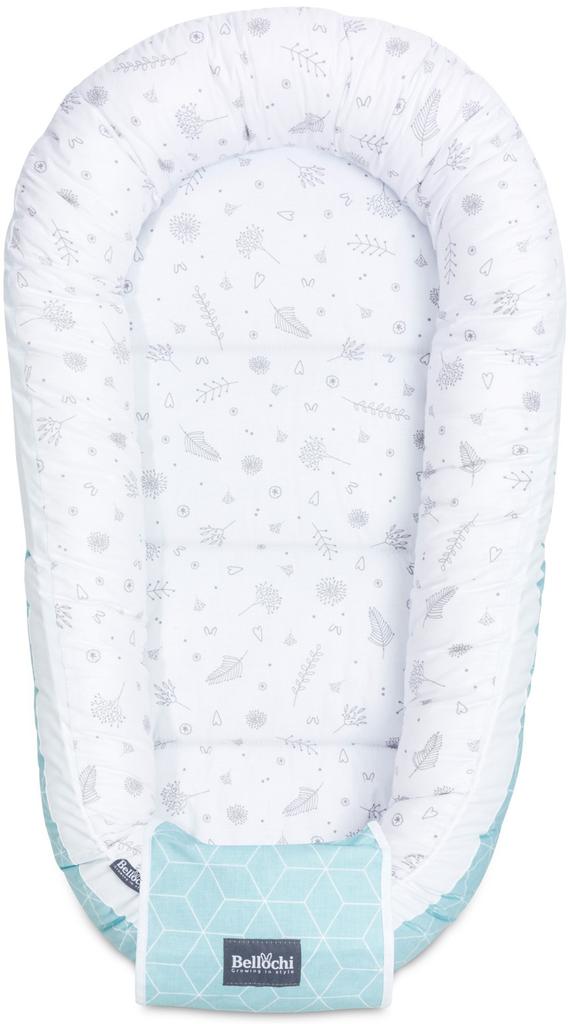 Bellochi Baby Nest Pod Baby Sleep Pod for Newborn - 100% Cotton - 90x60x12cm - with Protective Edges CuMint